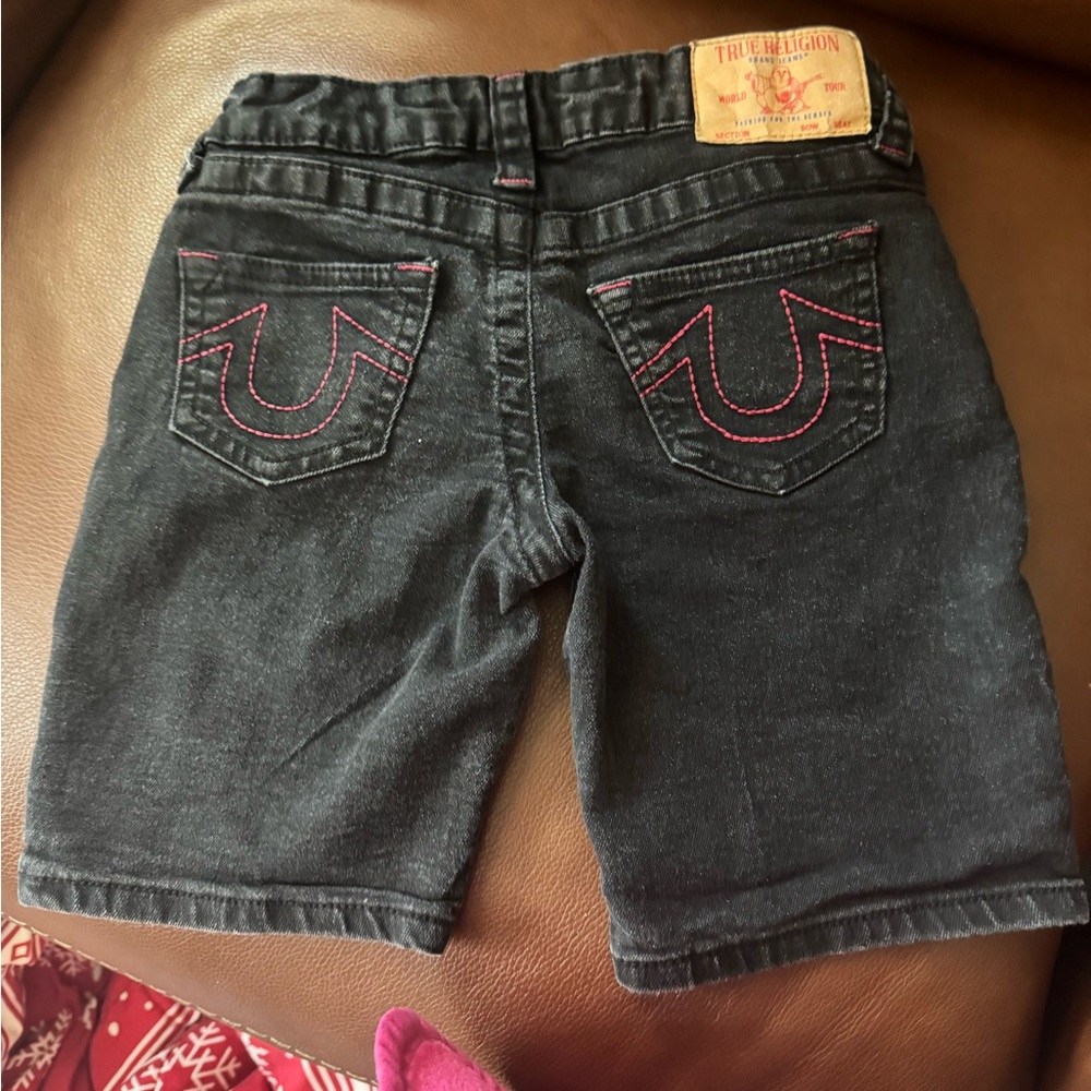 True Religion Black Denim KID Shorts